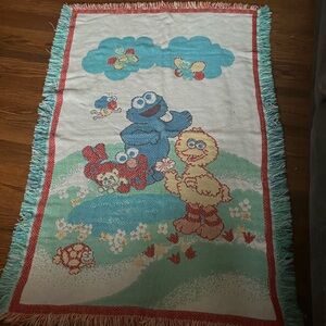 1995 Vintage Sesame Street crib blanket